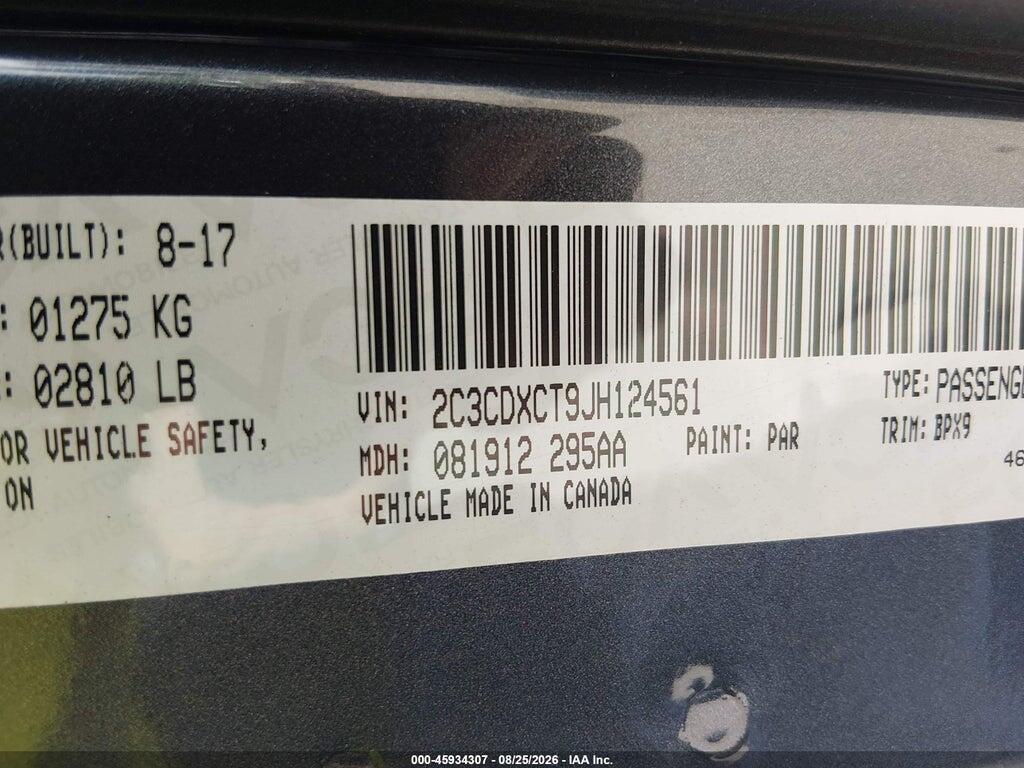 2C3CDXCT9JH124561 2018 DODGE CHARGER photo no. 9