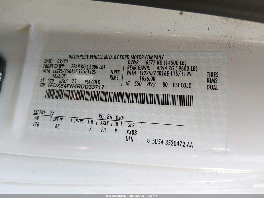 1FDXE4FN4RDD33717 2024 FORD E-450 CUTAWAY photo no. 8
