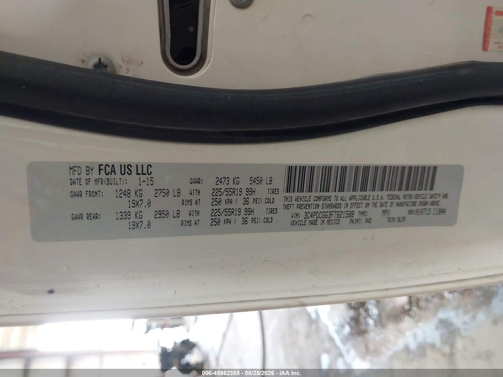 3C4PDCGG3FT621588 2015 DODGE JOURNEY photo no. 9