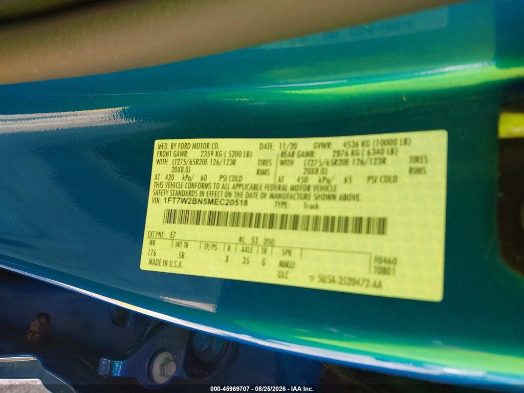 1FT7W2BN5MEC20518 2021 FORD F-250 photo no. 9
