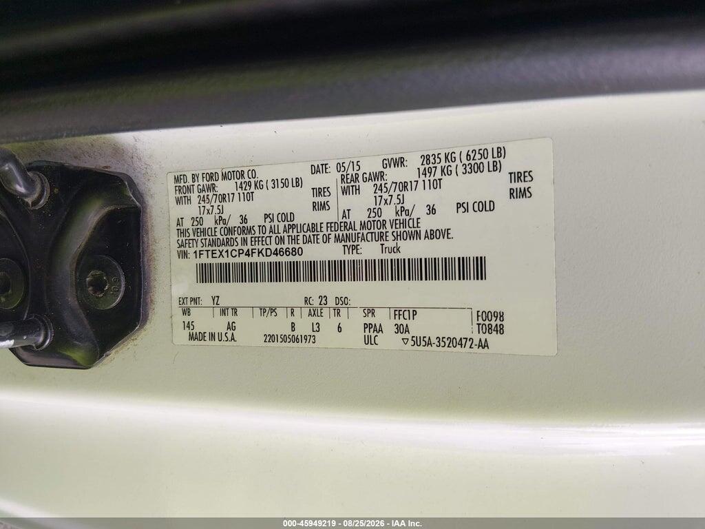 1FTEX1CP4FKD46680 2015 FORD F-150 photo no. 9