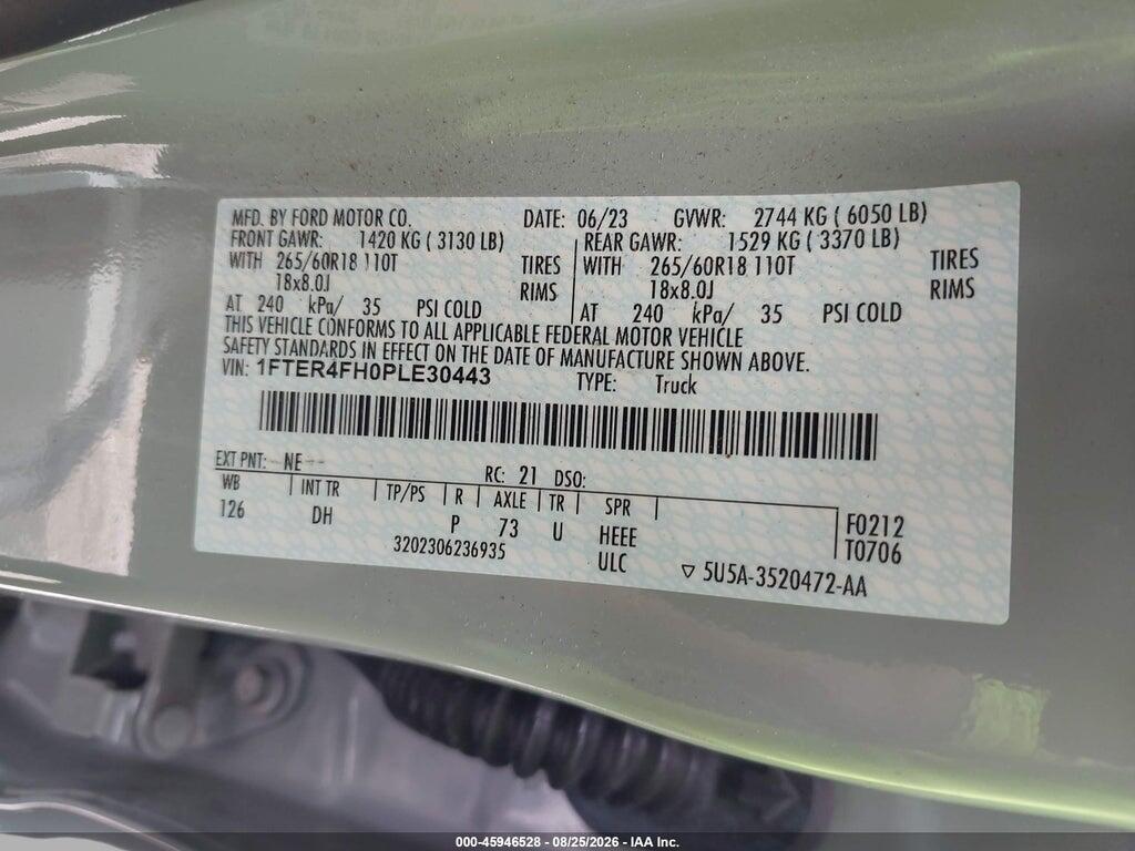1FTER4FH0PLE30443 2023 FORD RANGER photo no. 9