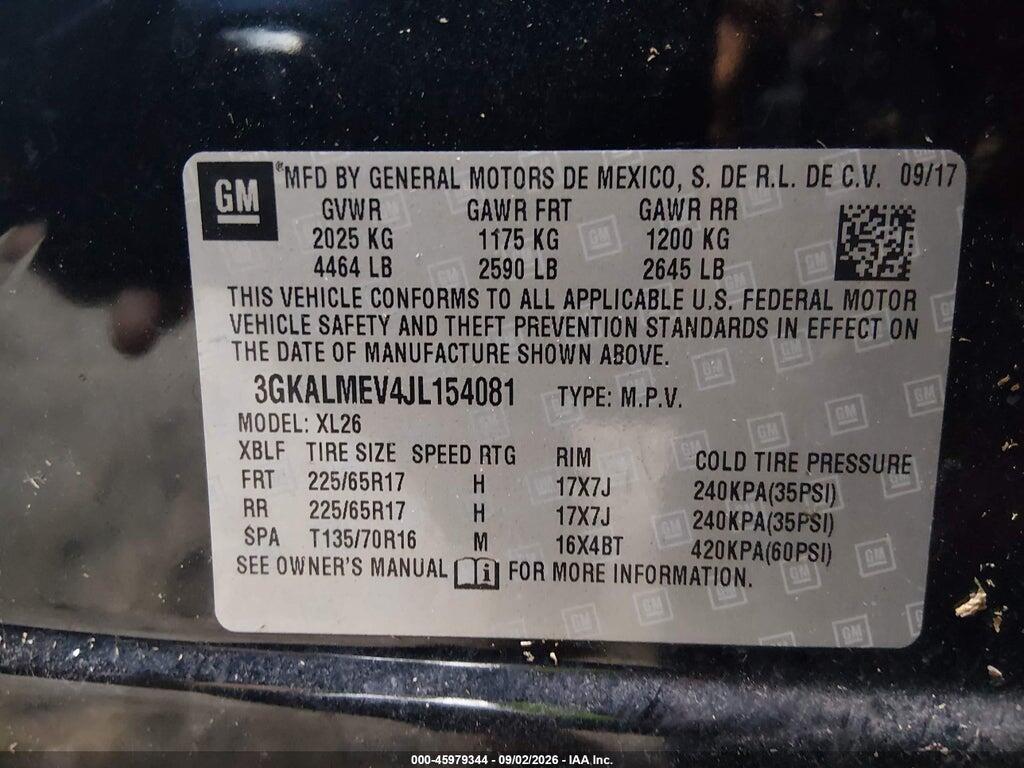 3GKALMEV4JL154081 2018 GMC TERRAIN photo no. 9