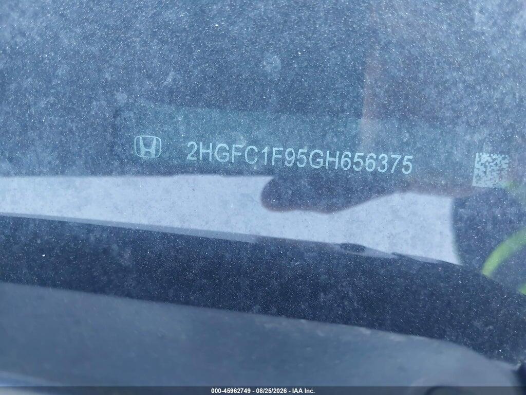2HGFC1F95GH656375 2016 HONDA CIVIC photo no. 9