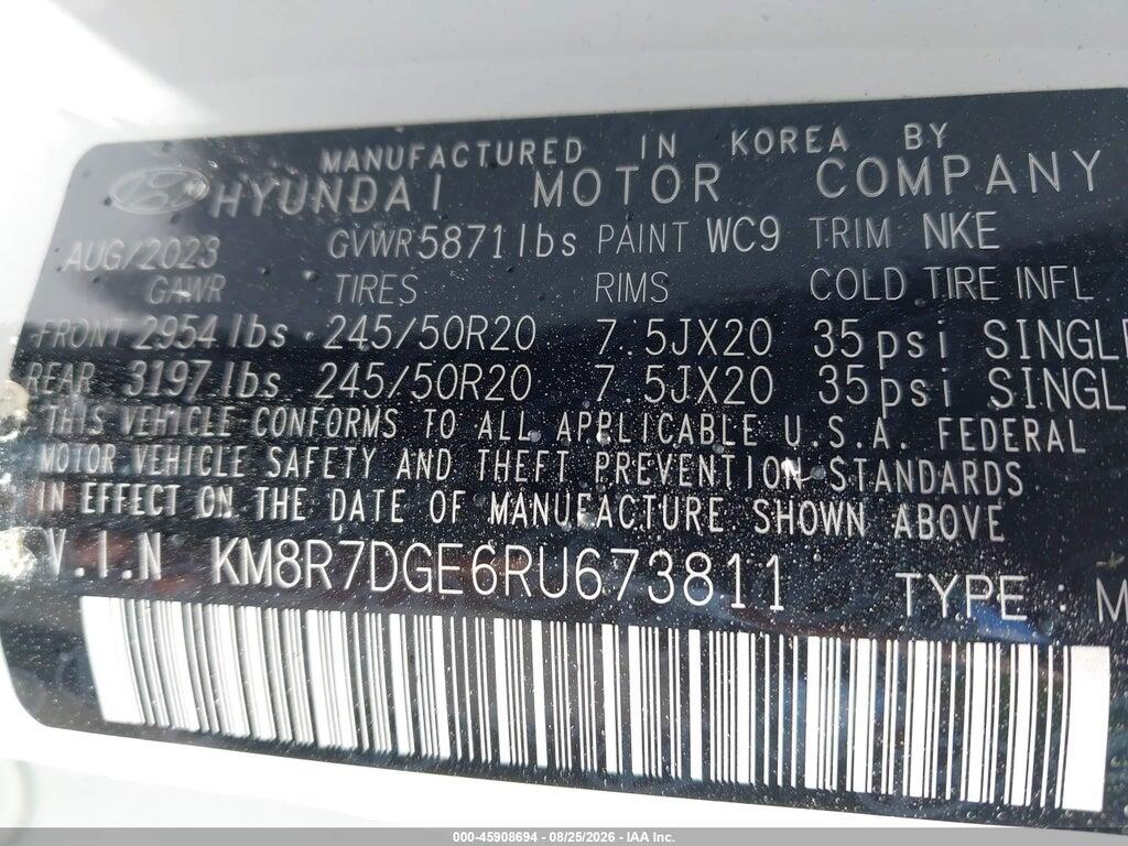 KM8R7DGE6RU673811 2024 HYUNDAI PALISADE photo no. 9