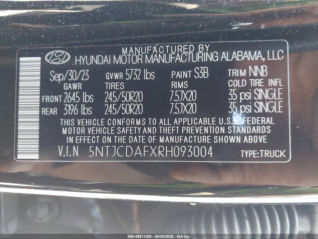 5NTJCDAFXRH093004 2024 HYUNDAI SANTA CRUZ photo no. 9