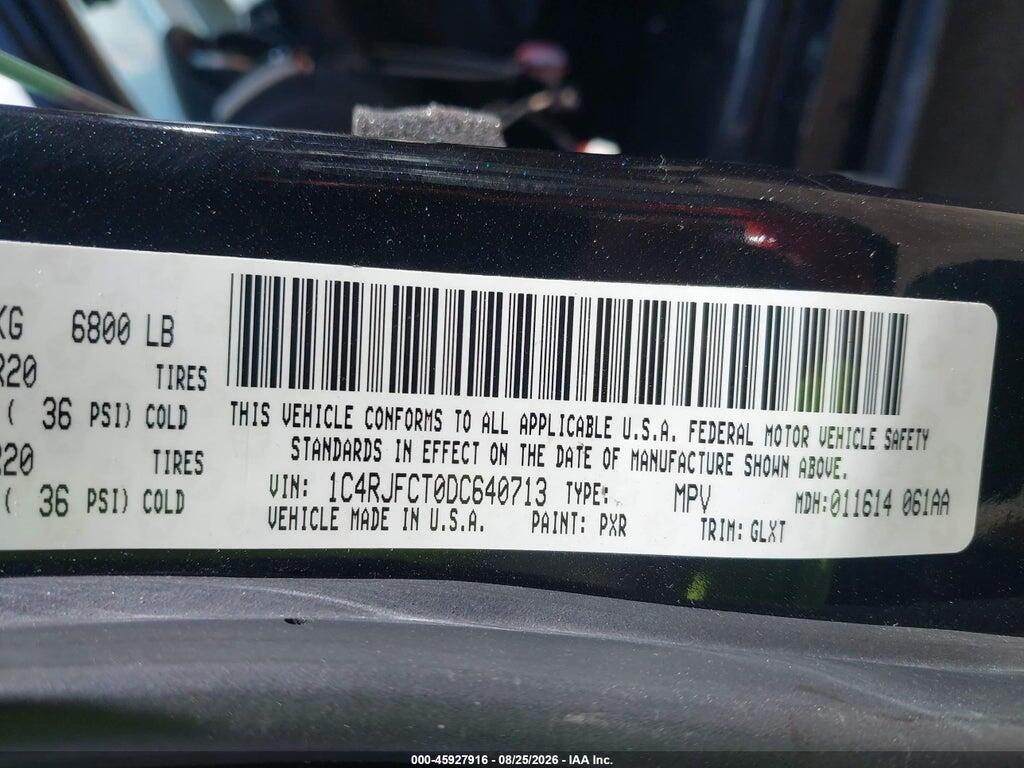 1C4RJFCT0DC640713 2013 JEEP GRAND CHEROKEE photo no. 9