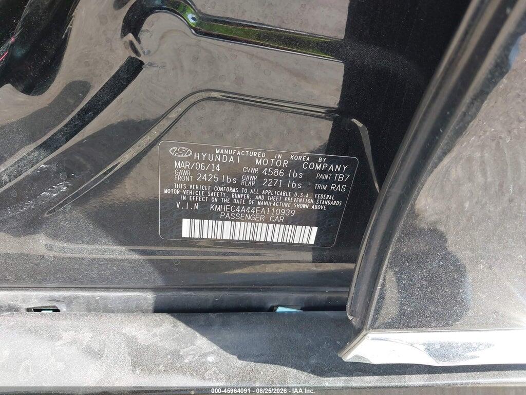 KMHEC4A44EA110939 2014 HYUNDAI SONATA HYBRID photo no. 9