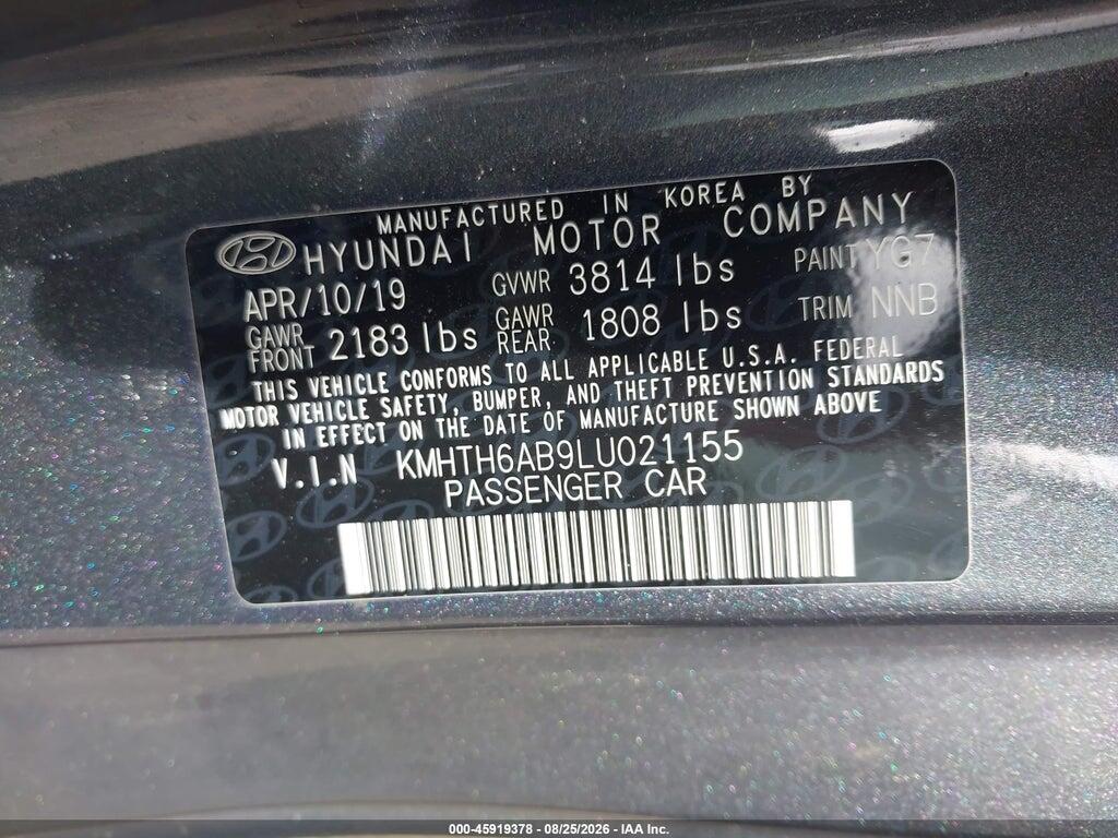 KMHTH6AB9LU021155 2020 HYUNDAI VELOSTER photo no. 9