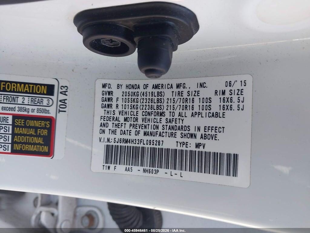 5J6RM4H33FL095267 2015 HONDA CR-V photo no. 9