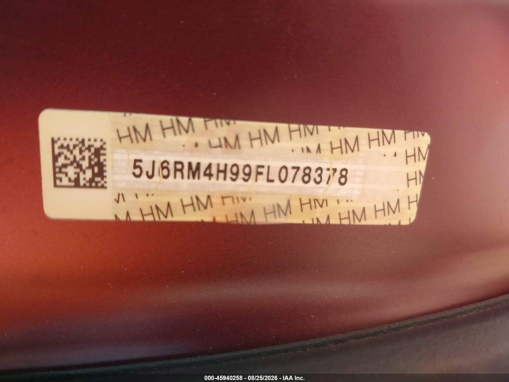 5J6RM4H99FL078378 2015 HONDA CR-V photo no. 9