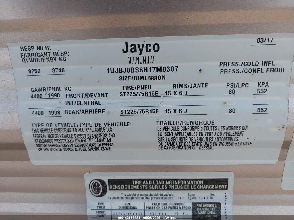 1UJBJ0BS6H17M0307 2017 JAYCO JAY FLIGHT photo no. 9