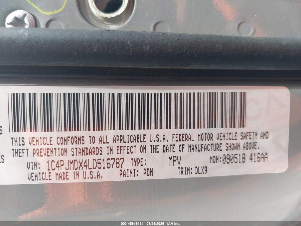 1C4PJMDX4LD516787 2020 JEEP CHEROKEE photo no. 9