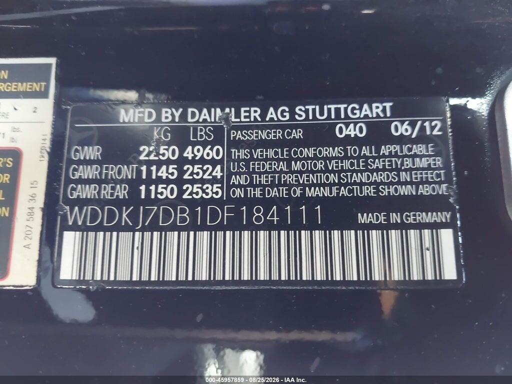 WDDKJ7DB1DF184111 2013 MERCEDES-BENZ E 550 photo no. 9