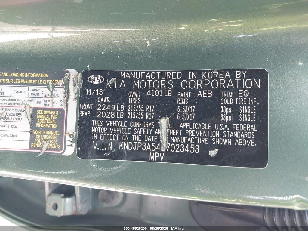 KNDJP3A54E7023453 2014 KIA SOUL photo no. 9