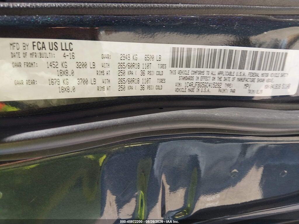 1C4RJFBG5GC415292 2016 JEEP GRAND CHEROKEE photo no. 9