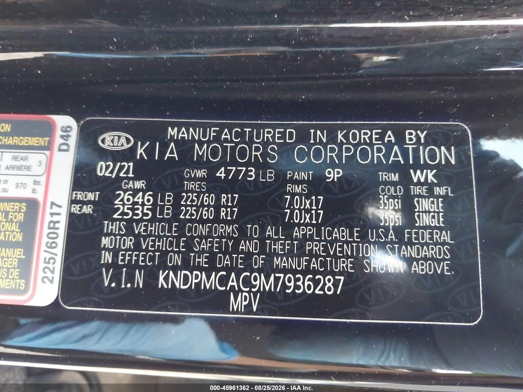 KNDPMCAC9M7936287 2021 KIA SPORTAGE photo no. 9
