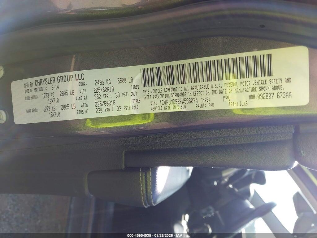 1C4PJMDS2FW586074 2015 JEEP CHEROKEE photo no. 9