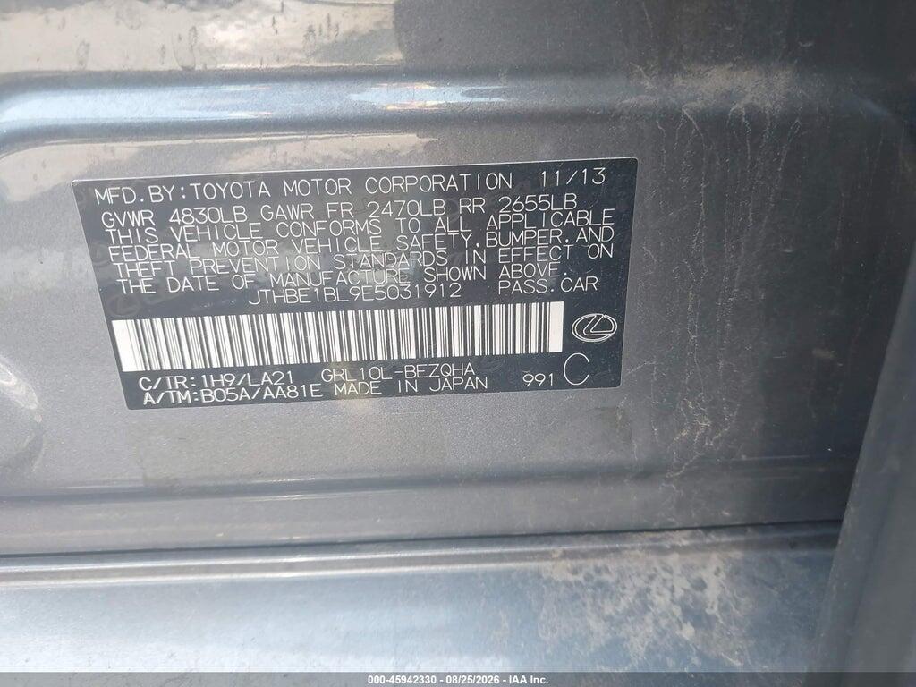 JTHBE1BL9E5031912 2014 LEXUS GS 350 photo no. 9