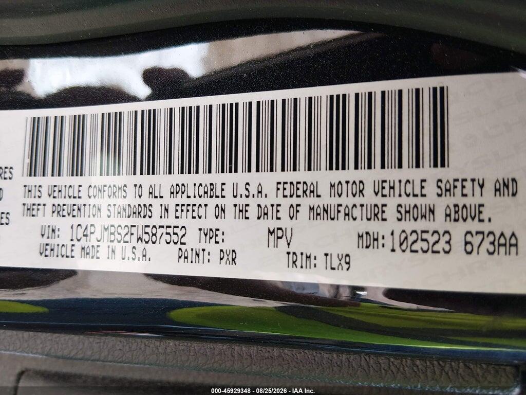 1C4PJMBS2FW587552 2015 JEEP CHEROKEE photo no. 9