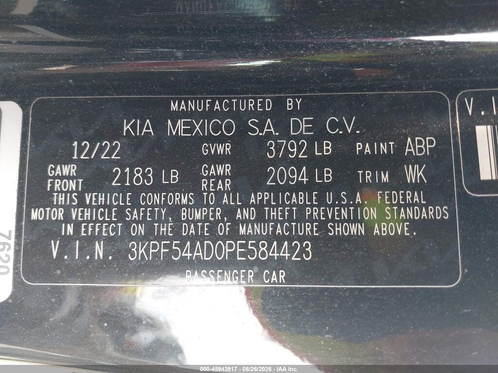 3KPF54AD0PE584423 2023 KIA FORTE photo no. 9