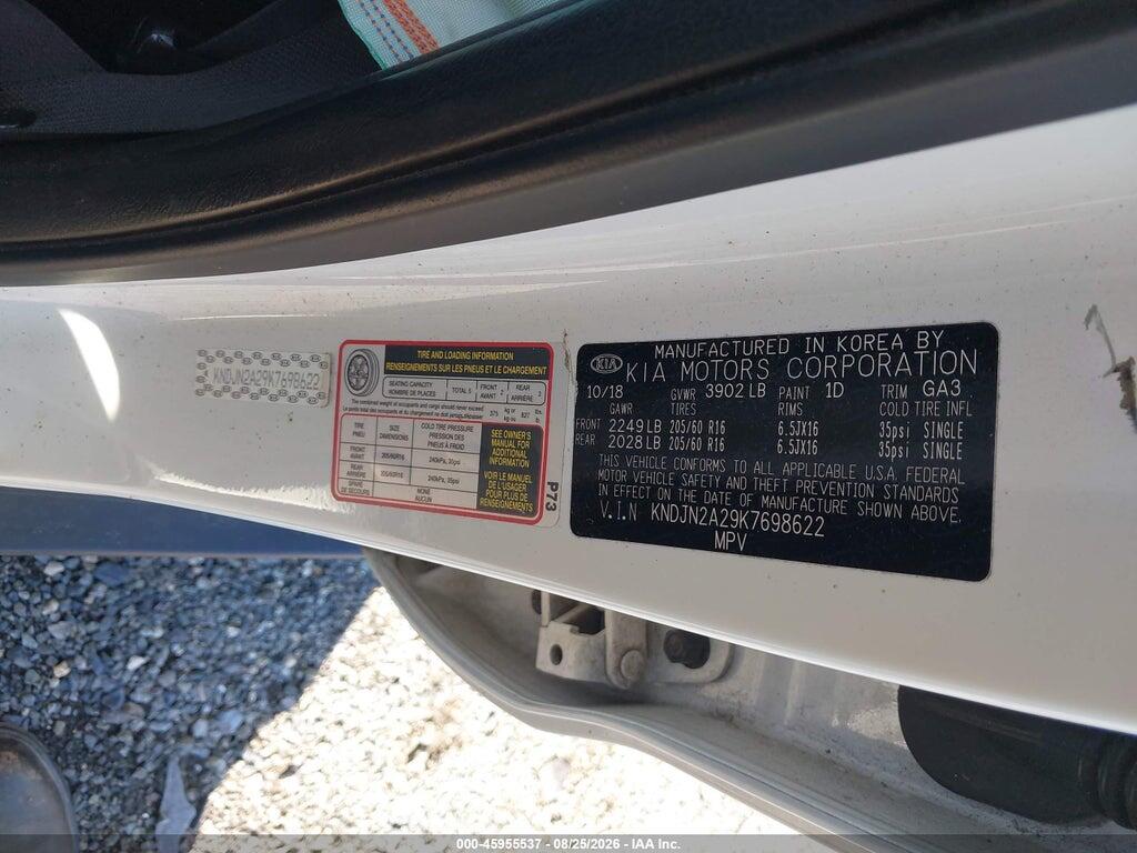 KNDJN2A29K7698622 2019 KIA SOUL photo no. 9