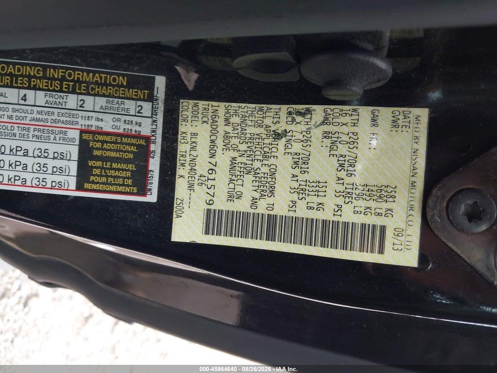1N6AD0CW6DN761579 2013 NISSAN FRONTIER photo no. 9