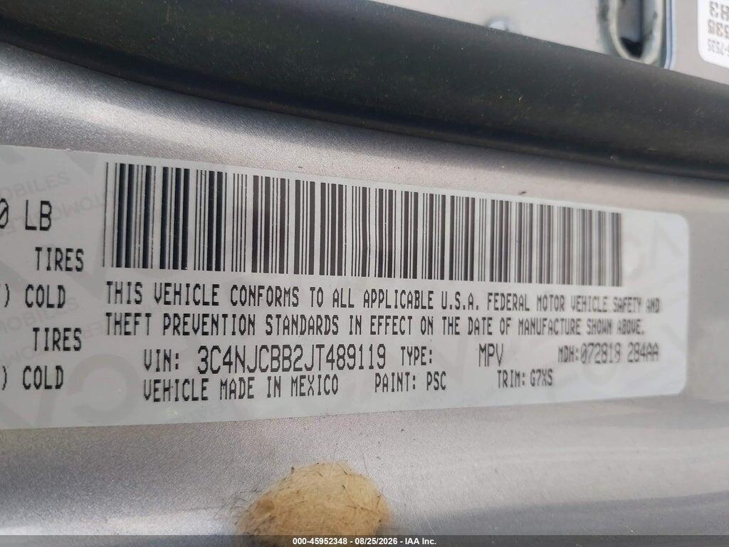 3C4NJCBB2JT489119 2018 JEEP COMPASS photo no. 9