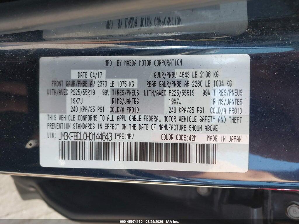 JM3KFBDL0H0144643 2017 MAZDA CX-5 photo no. 9