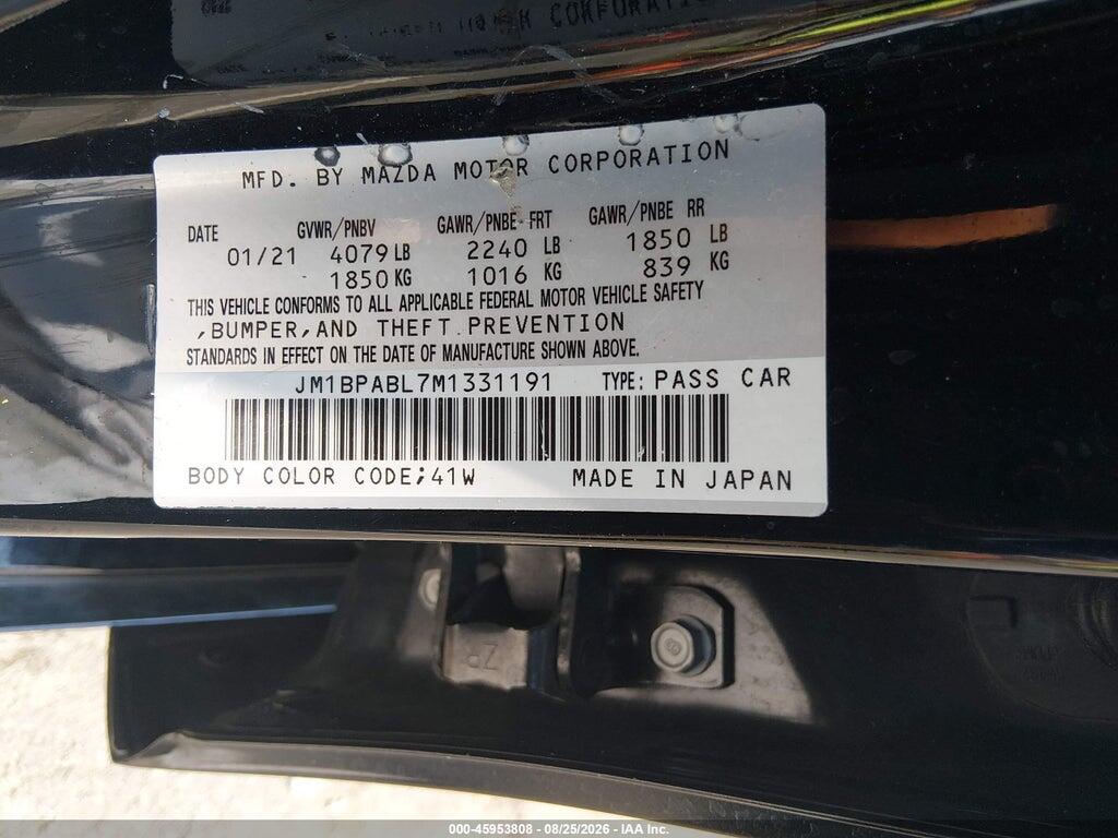 JM1BPABL7M1331191 2021 MAZDA MAZDA3 photo no. 9