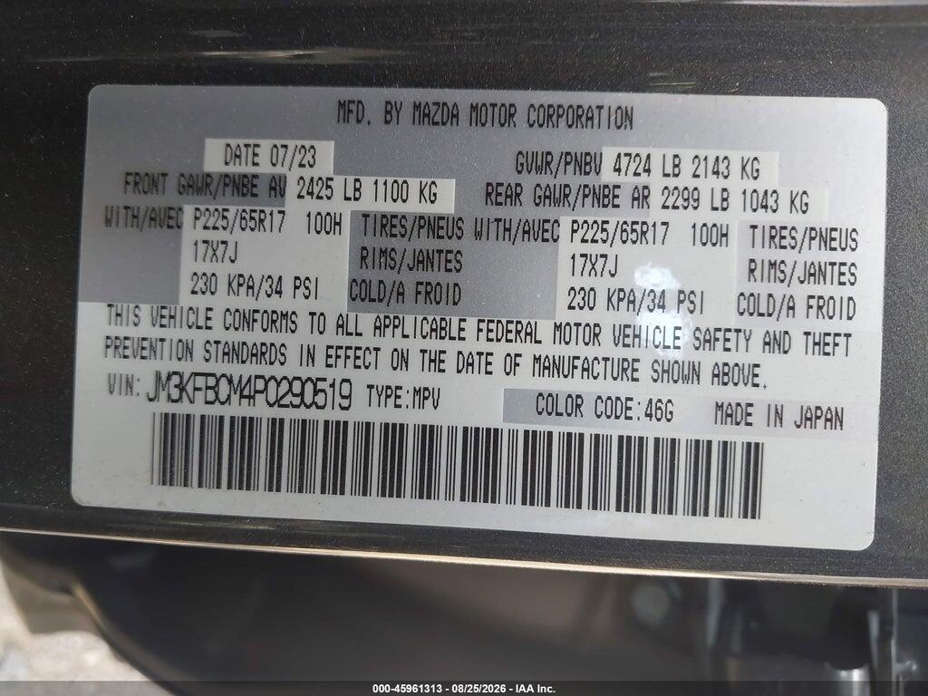 JM3KFBCM4P0290519 2023 MAZDA CX-5 photo no. 9