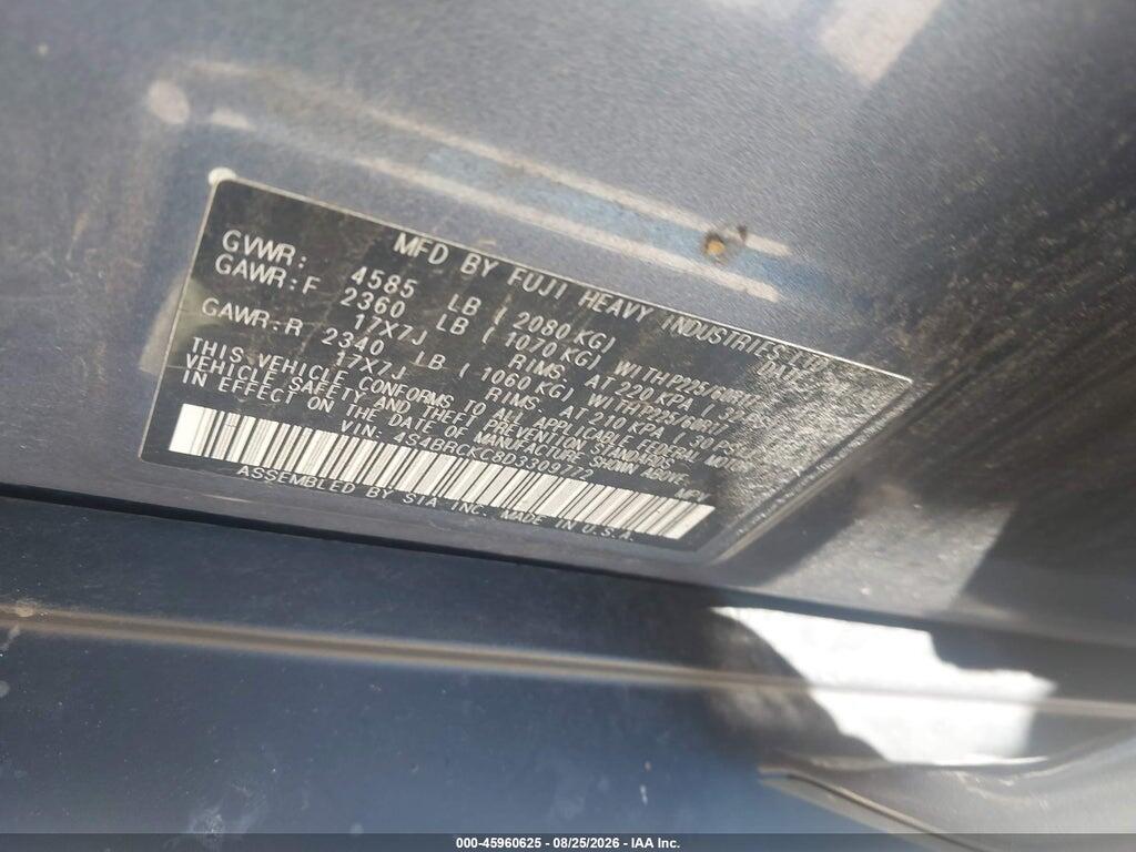 4S4BRCKC8D3309772 2013 SUBARU OUTBACK photo no. 9