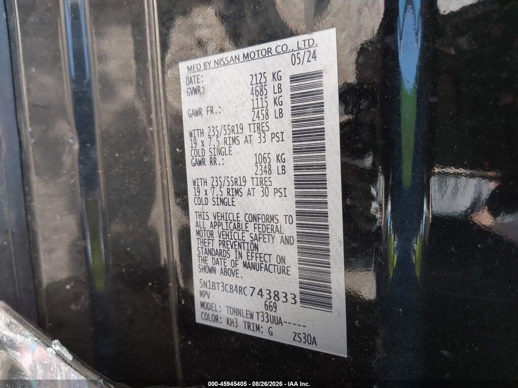 5N1BT3CB4RC743833 2024 NISSAN ROGUE photo no. 9