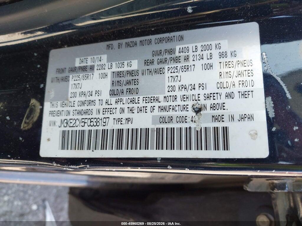 JM3KE2CY5F0538197 2015 MAZDA CX-5 photo no. 9