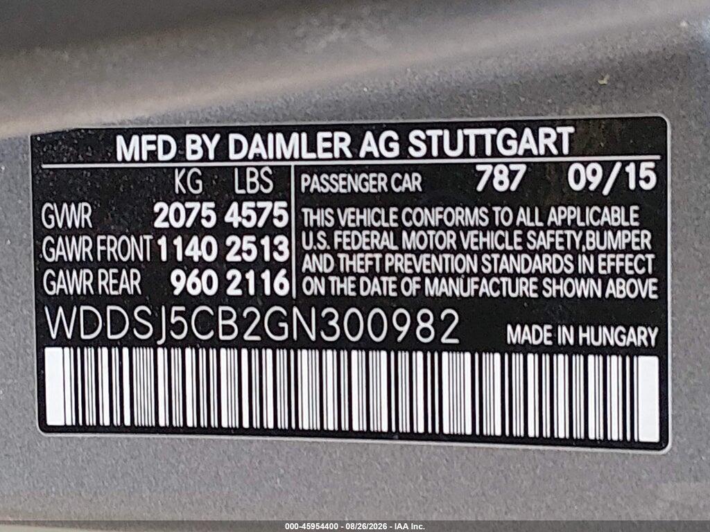 WDDSJ5CB2GN300982 2016 MERCEDES-BENZ AMG CLA 45 photo no. 9