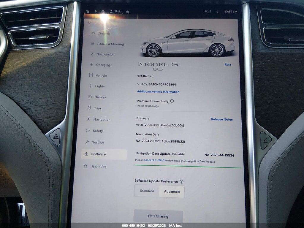 5YJSA1CN4DFP09864 2013 TESLA MODEL S photo no. 7