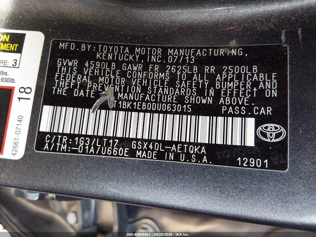 4T1BK1EB0DU063015 2013 TOYOTA AVALON photo no. 9