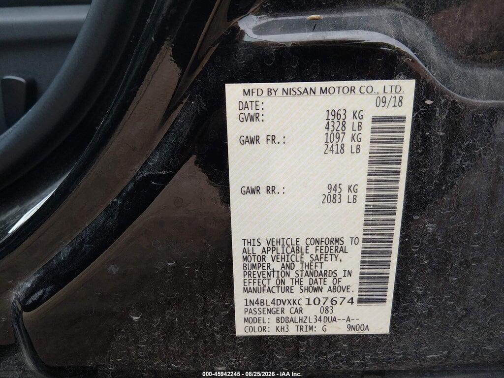 1N4BL4DVXKC107674 2019 NISSAN ALTIMA photo no. 9
