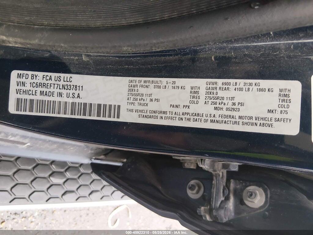 1C6RREFT7LN337811 2020 RAM 1500 photo no. 9