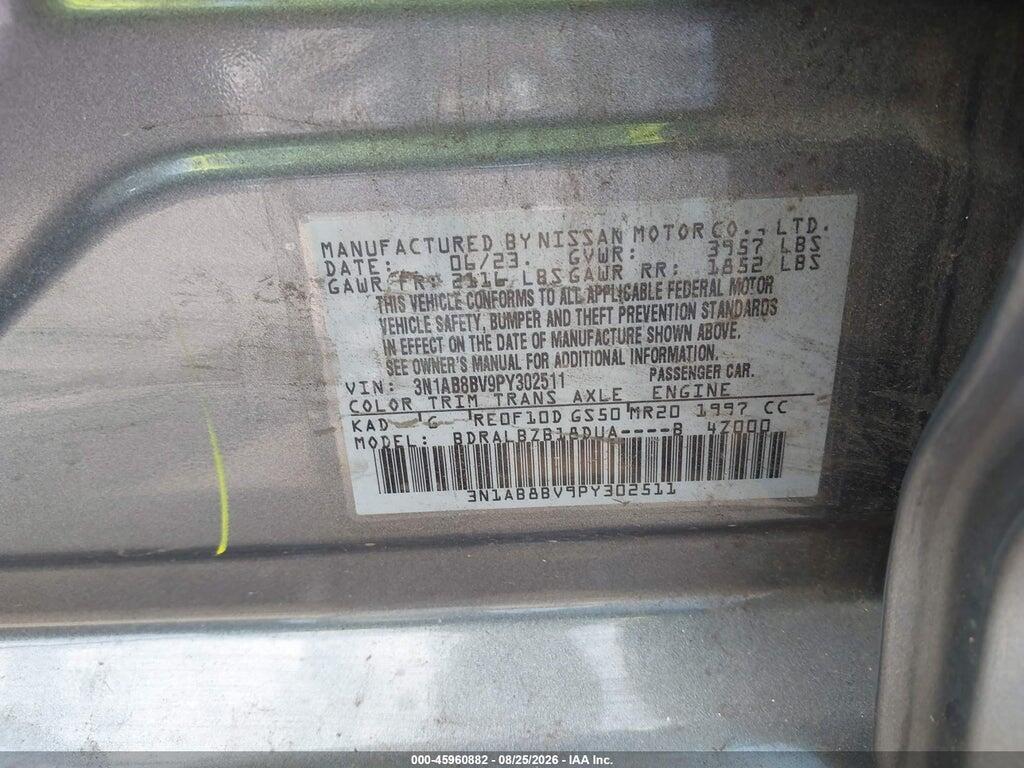 3N1AB8BV9PY302511 2023 NISSAN SENTRA photo no. 9