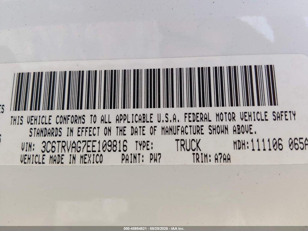 3C6TRVAG7EE109816 2014 RAM PROMASTER 1500 photo no. 9