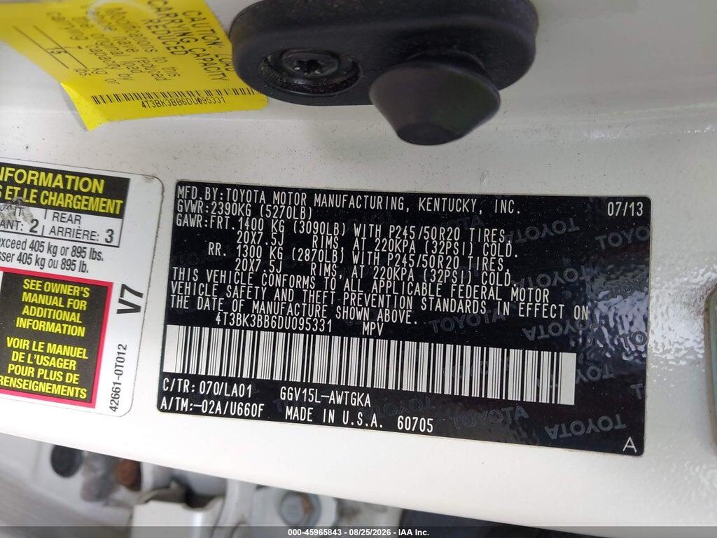 4T3BK3BB6DU095331 2013 TOYOTA VENZA photo no. 9