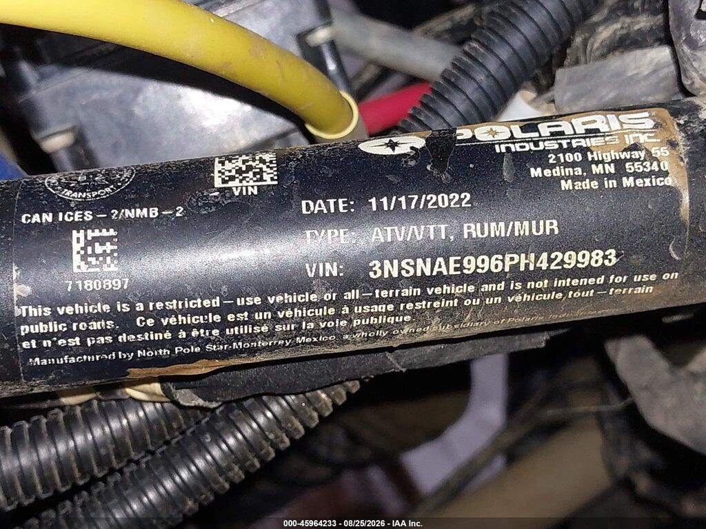 3NSNAE996PH429983 2023 POLARIS RZR photo no. 10