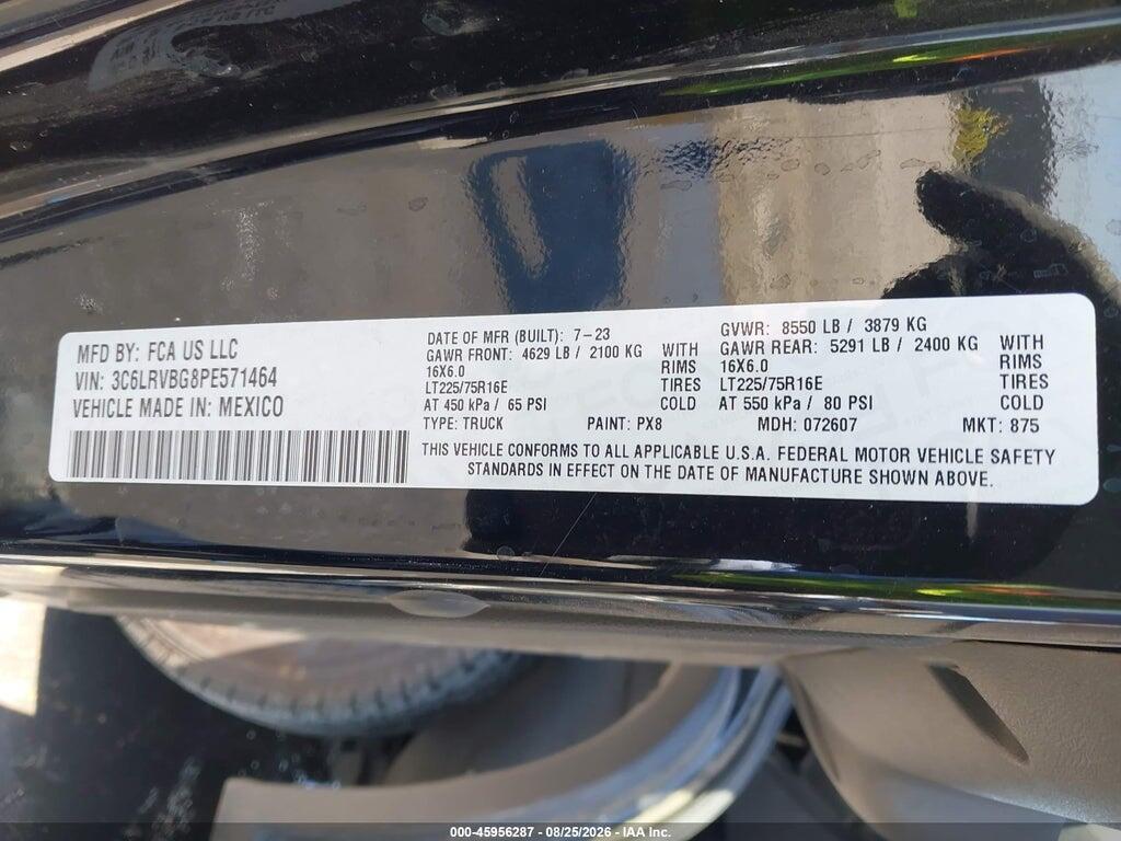 3C6LRVBG8PE571464 2023 RAM PROMASTER 1500 photo no. 9