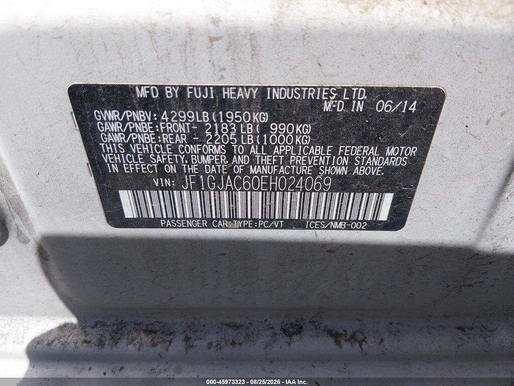 JF1GJAC60EH024069 2014 SUBARU IMPREZA photo no. 9