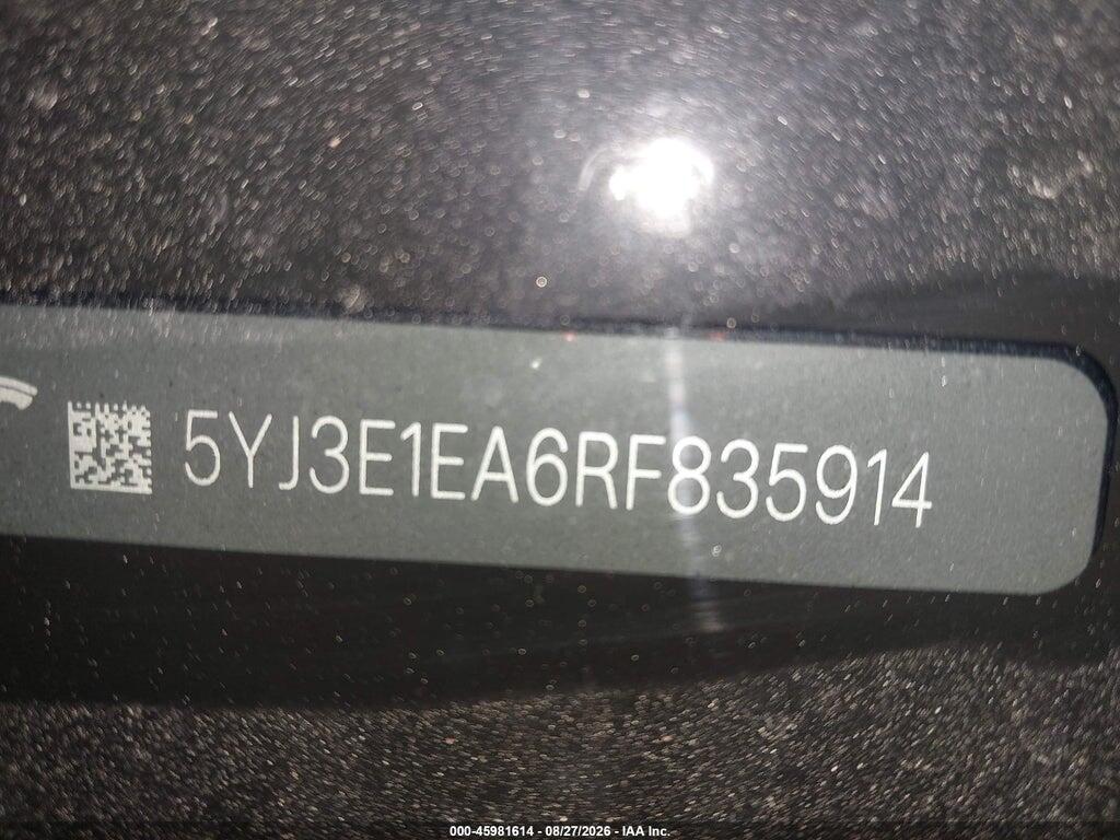 5YJ3E1EA6RF835914 2024 TESLA MODEL 3 photo no. 9