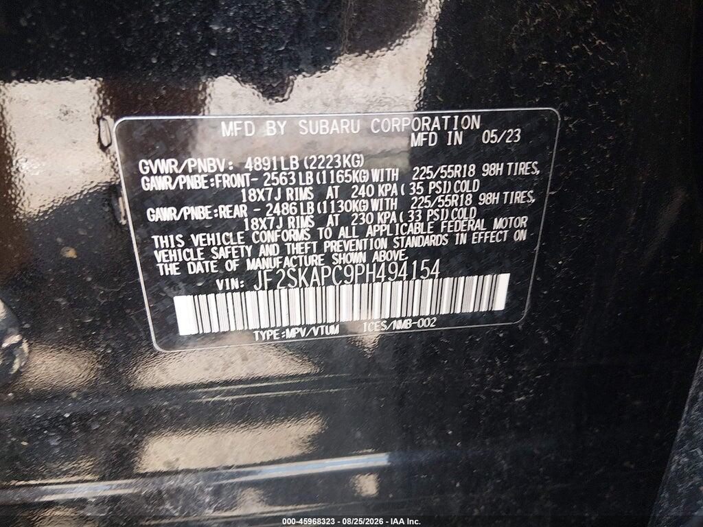 JF2SKAPC9PH494154 2023 SUBARU FORESTER photo no. 9