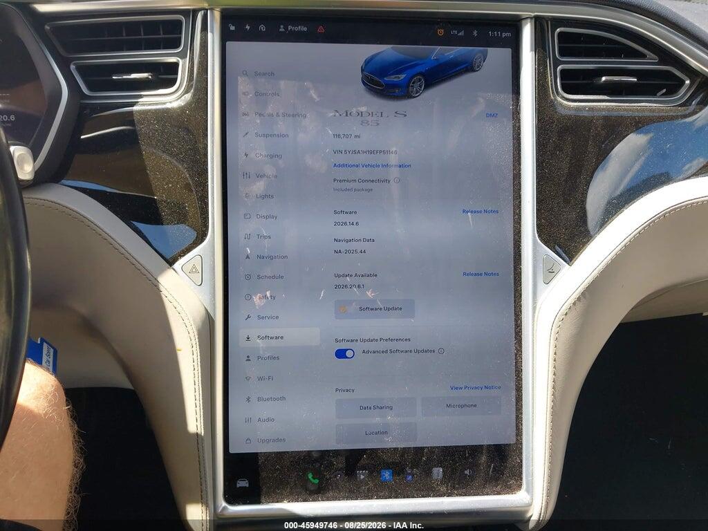 5YJSA1H19EFP51146 2014 TESLA MODEL S photo no. 7