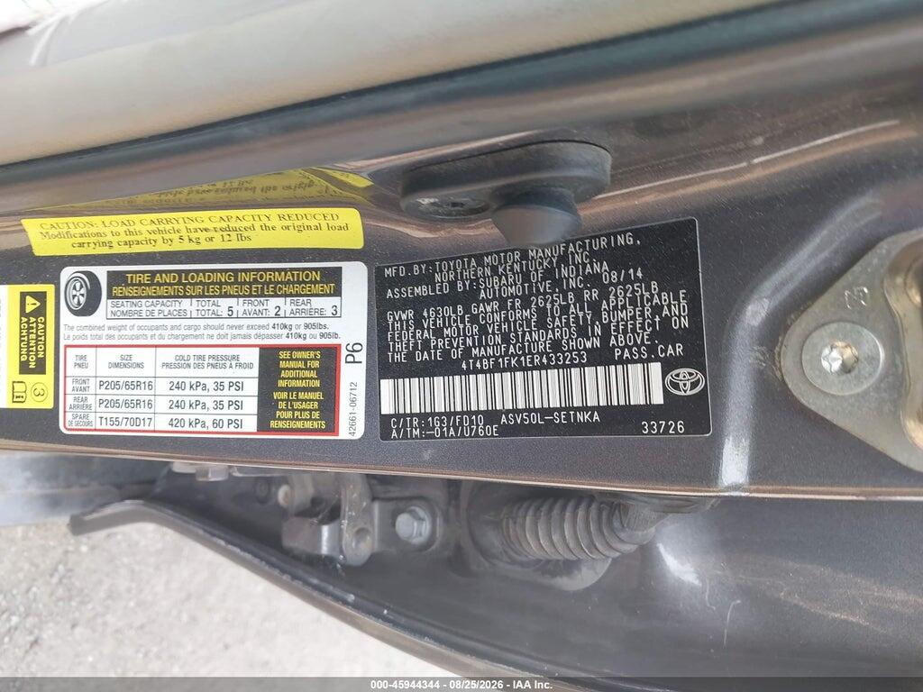 4T4BF1FK1ER433253 2014 TOYOTA CAMRY photo no. 9