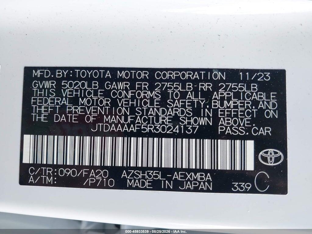 JTDAAAAF5R3024137 2024 TOYOTA CROWN photo no. 9
